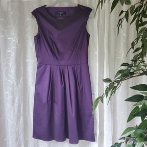 Nine West Purple Beaded Lined Cocktail Dress Size 6